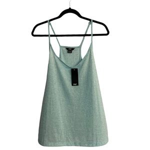 F&F | NWT Linen Blend Flowy Mint Green Camisole Tank Top Size UK 18 US 14 EU 46